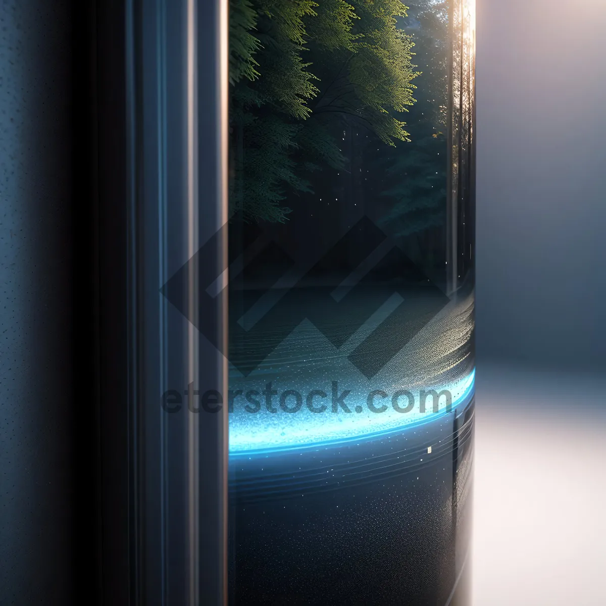 Picture of LED-lit Glass Bottle: Illuminating Refreshment and Aesthetic