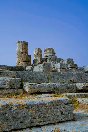 Ancient Stone Tower in Historic City Skyline