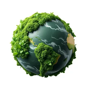 Vegetable Globe Illustration in Earth Map Concept