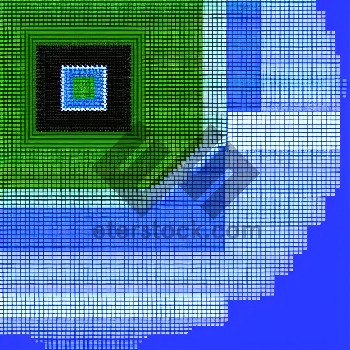 Picture of Modern Digital Pixel Grid Pattern Wallpaper