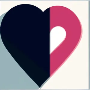 Valentine's Love Icon: 3D Heart-shaped Symbol