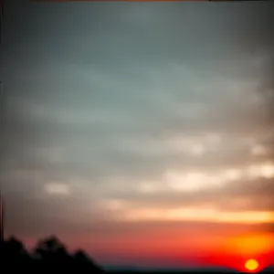 Vibrant Sunset Over Serene Seascape