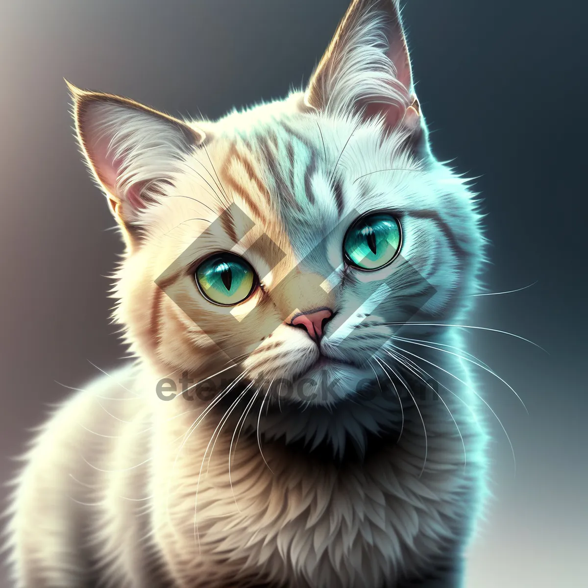 Picture of Adorable Gray Tabby Kitty with Whiskers