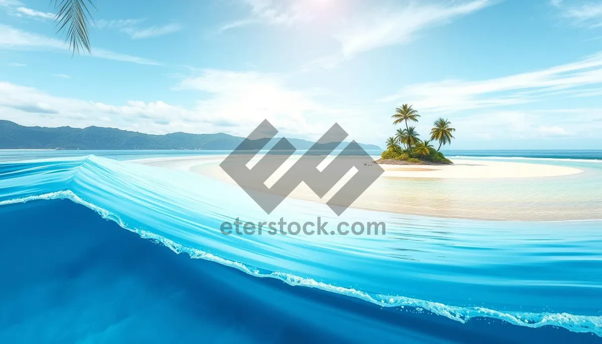 Picture of Tranquil tropical beach paradise with clear blue waters