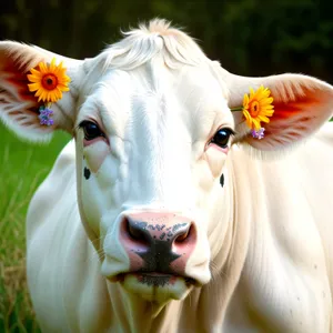 Rural Cattle Farm: Grazing Herd of Young Calves