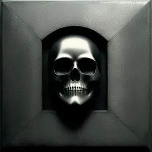 Masked Person in Black, Elevator Portrait