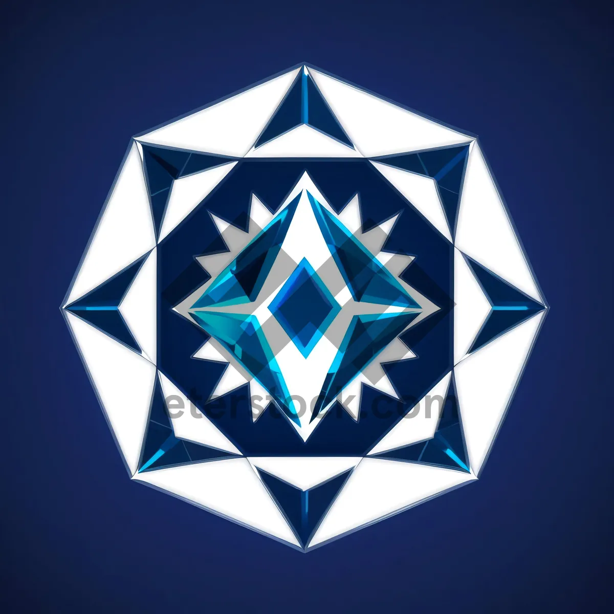 Picture of Symbolic Pyramid Icon with Gem-like Design