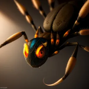 Wasp on Leaf: Close-up Insect Wildlife Photography