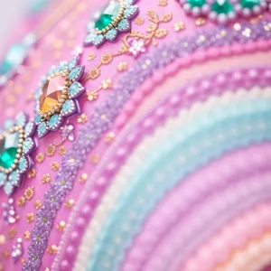 Vibrant Kaleidoscope Bangle Design: Colorful, Patterned Shapes