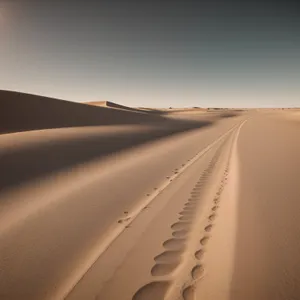 Dunebound Journey: Desolate Sands and Open Skies