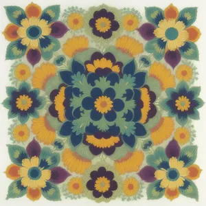 Colorful Floral Pillow with Sunflower Design