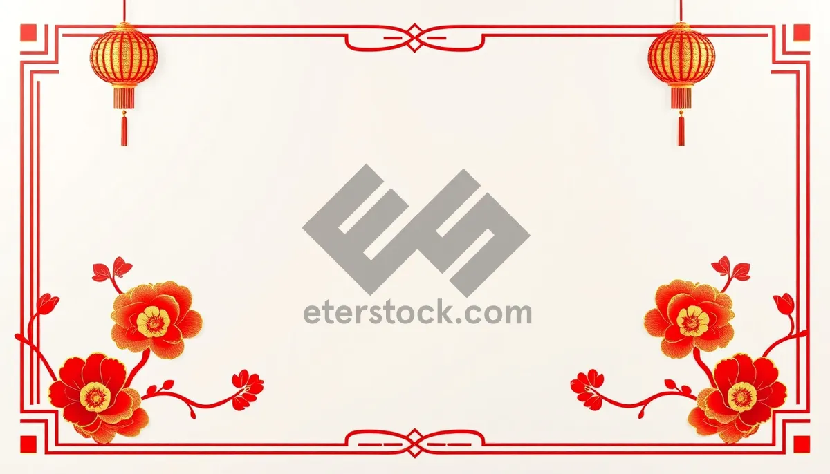 Picture of Romantic floral heart design for Valentine's Day card.