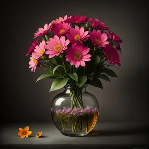 Blooming Pink Floral Bouquet in Vase