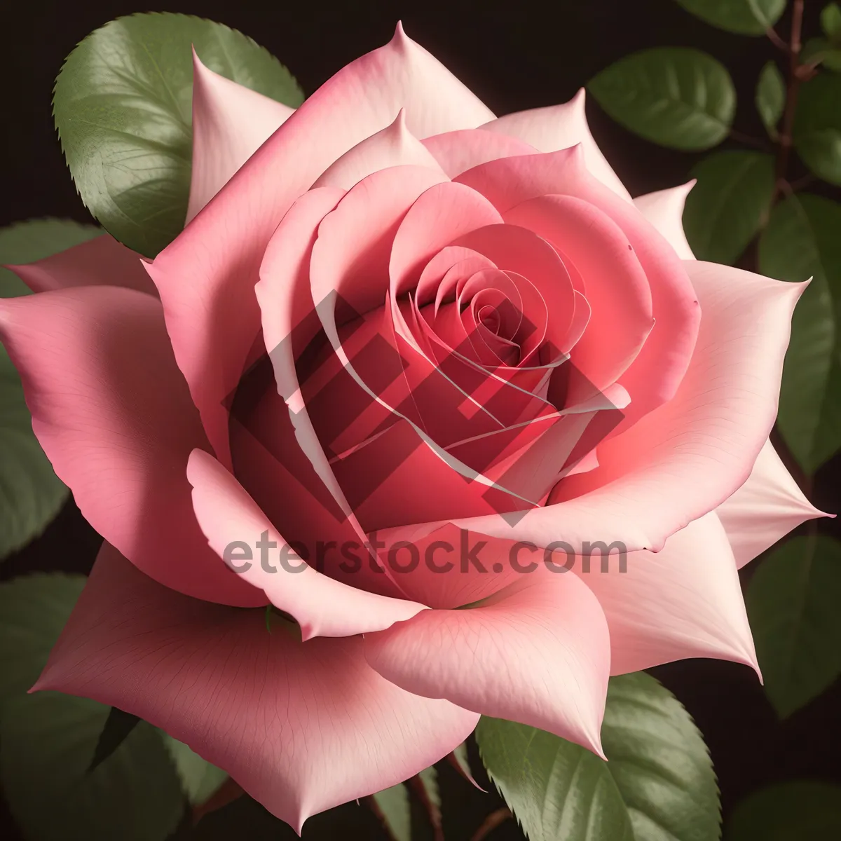 Picture of Romantic Pink Rose Blossom in Garden