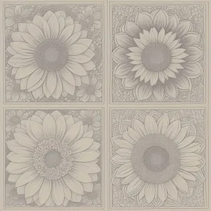 Vintage Floral Pattern Tile - Retro Ornate Design