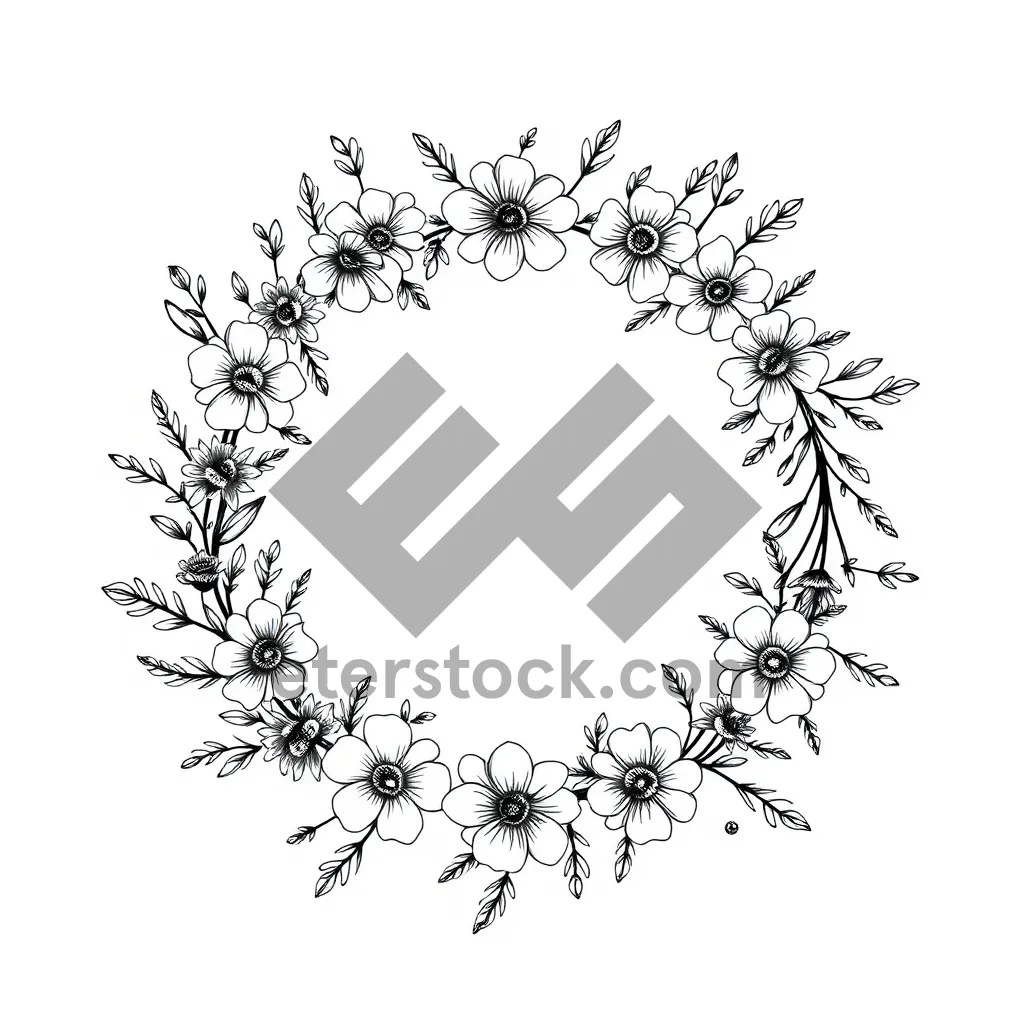 Picture of Snowflake Winter Celebration Card Snowflake Element Snowflake Border