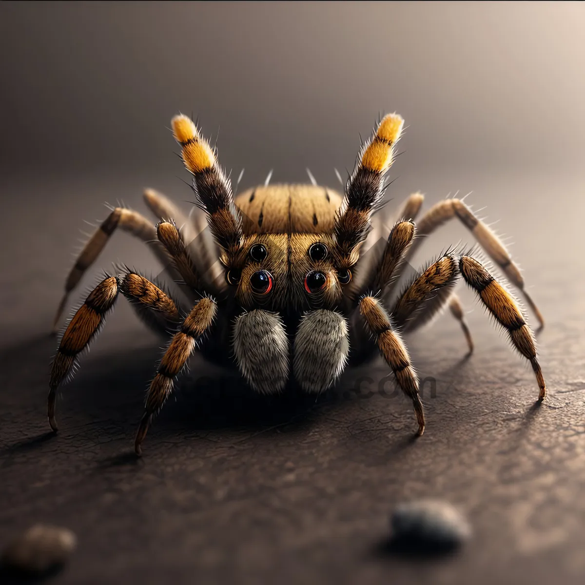 Picture of Hairy Wolf Spider in Close-up