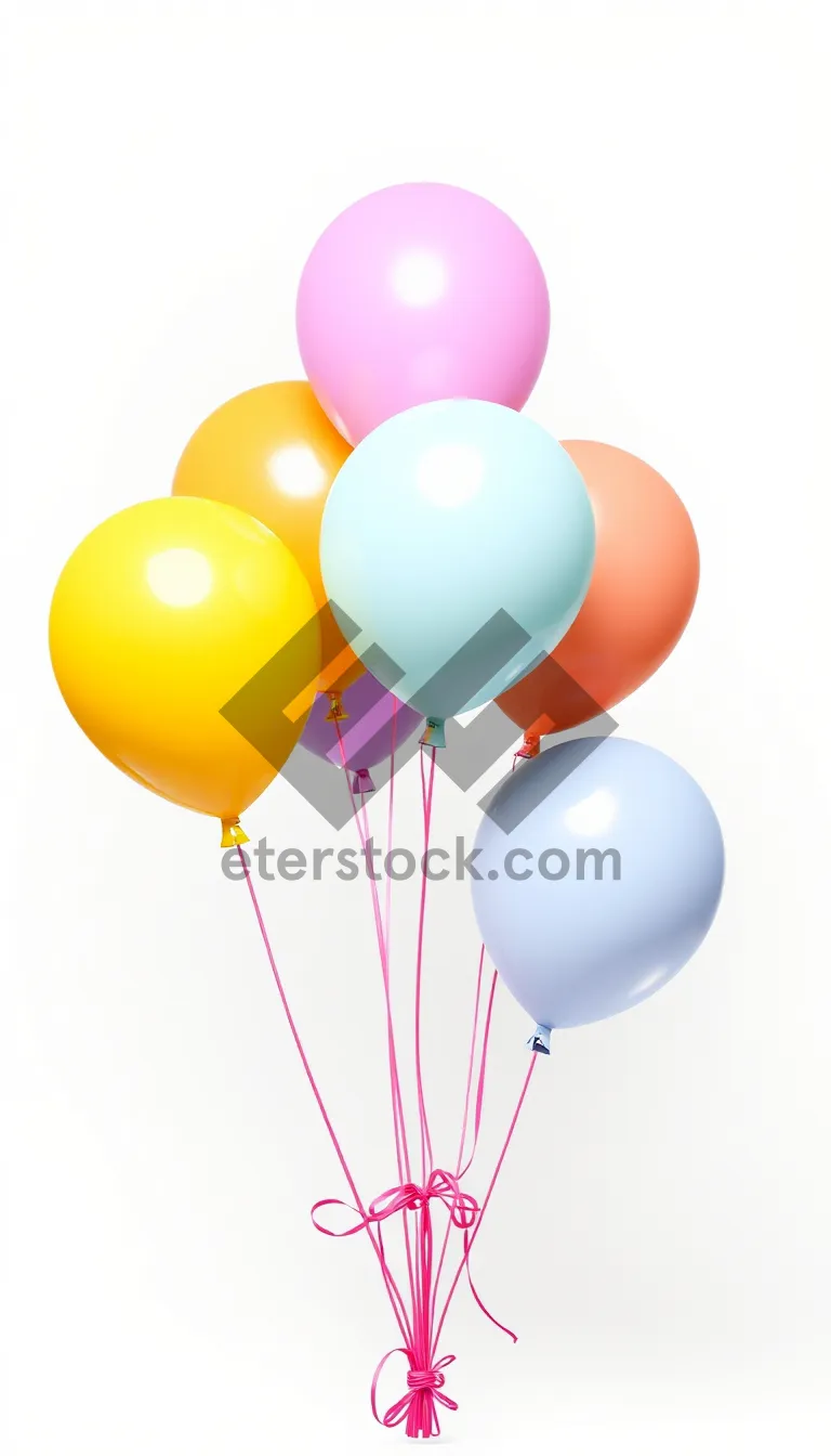 Picture of Bright balloon decorations for festive party celebration