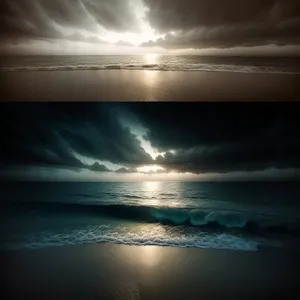 Majestic Sunset over the Ocean