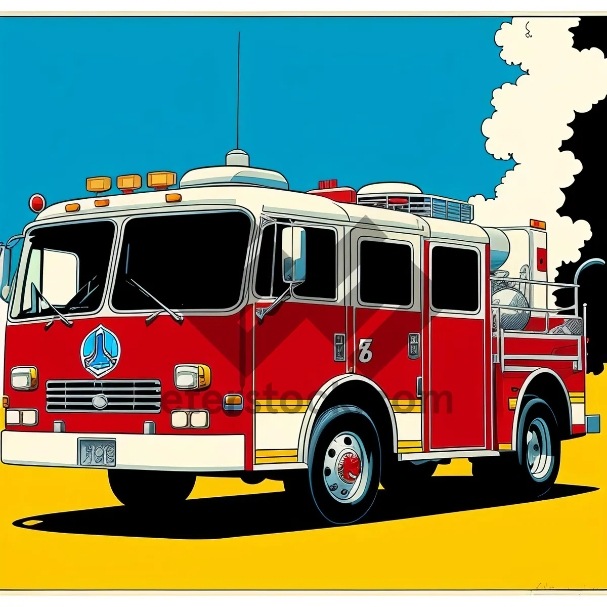 Picture of Emergency Fire Station Truck