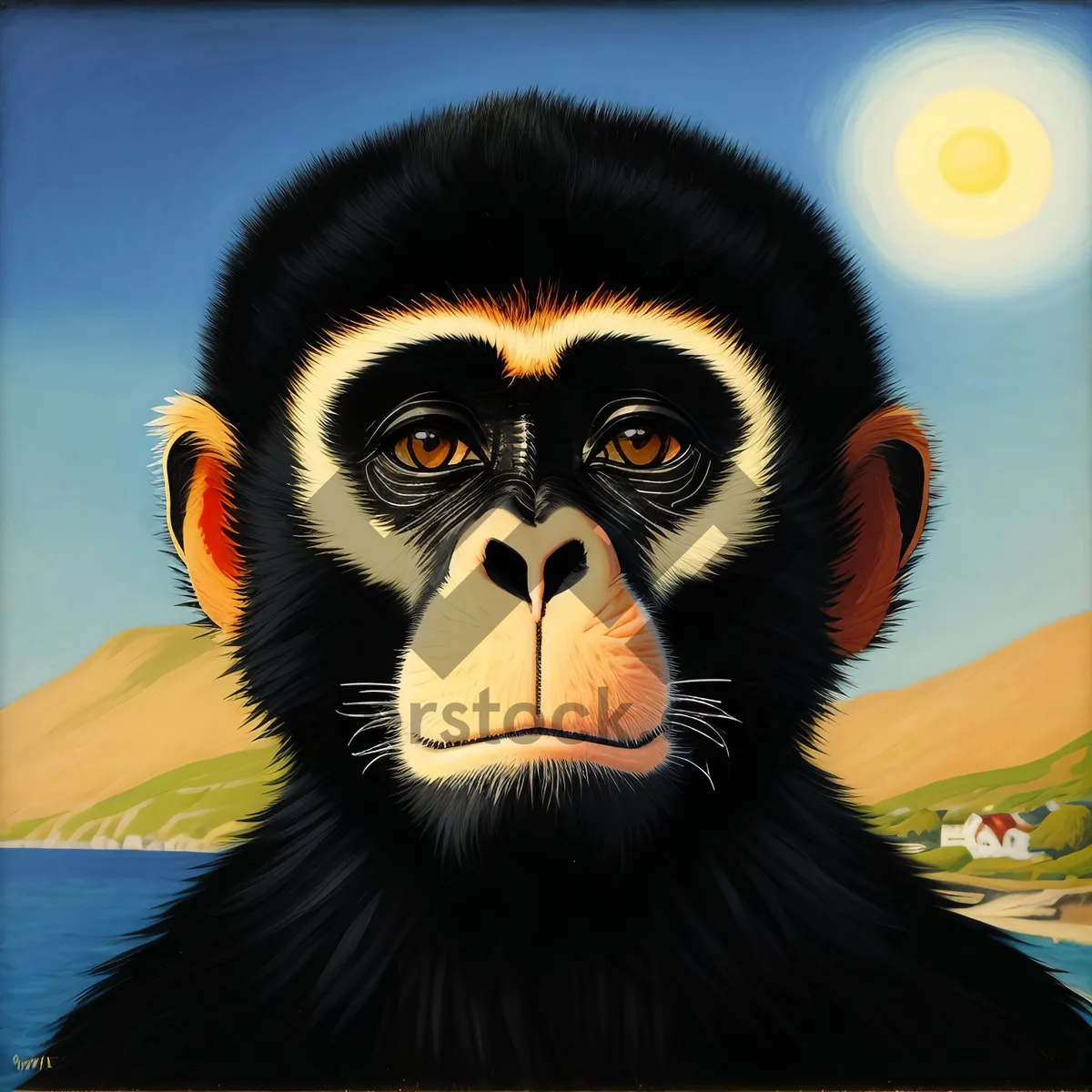 Picture of Wild Primate Celestial Face Mask - Ape Portraiture