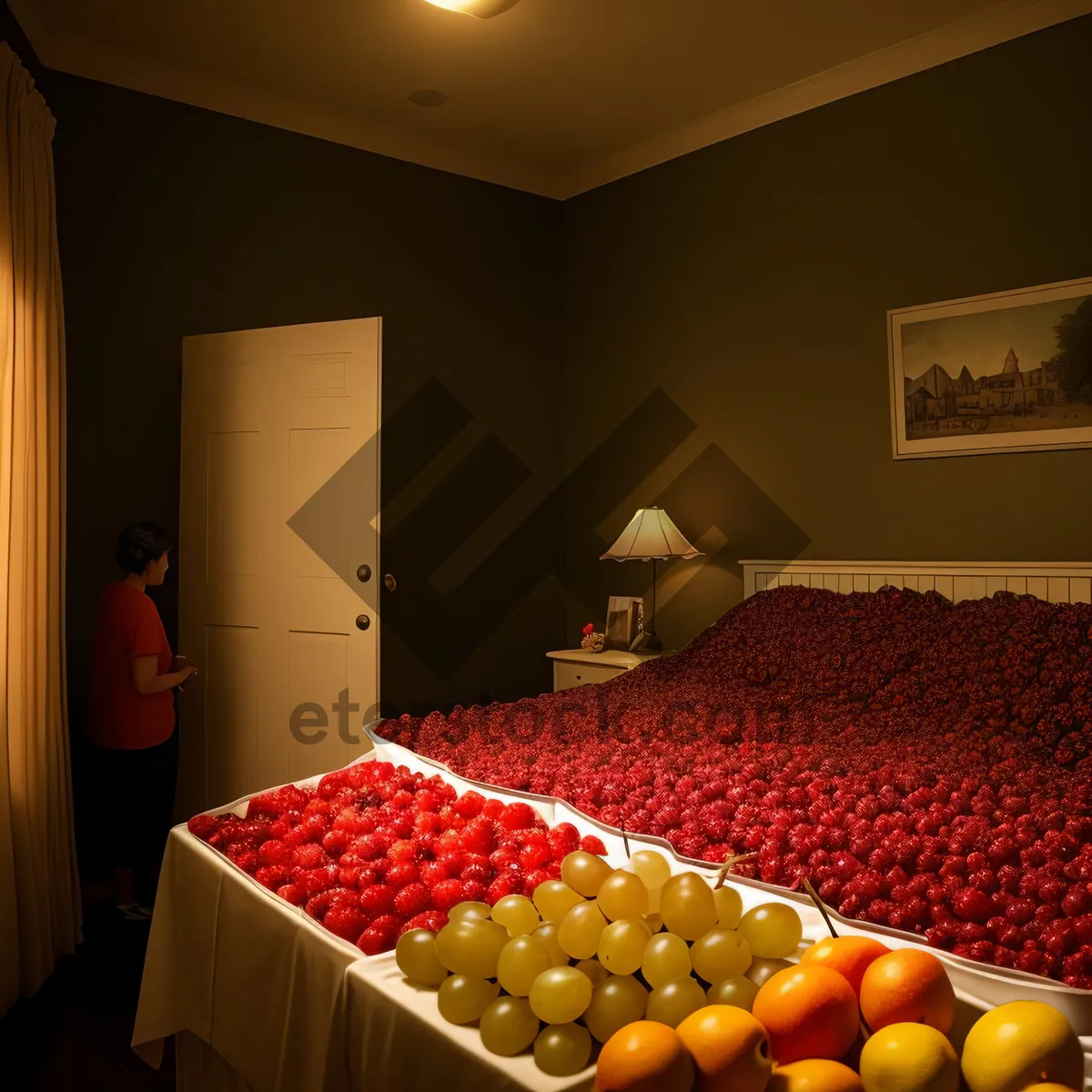 Picture of Fresh and Zesty Citrus Fruits on Table