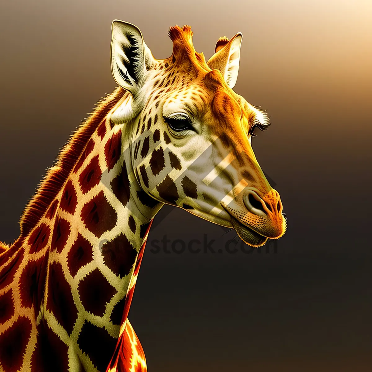 Picture of Safari Serenity: Majestic Giraffe Gracefully Roaming Wild