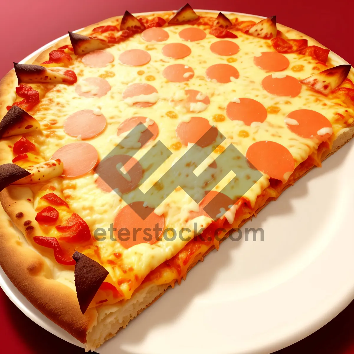 Picture of Delicious Pizza Slice with Fresh Tomato and Cheese