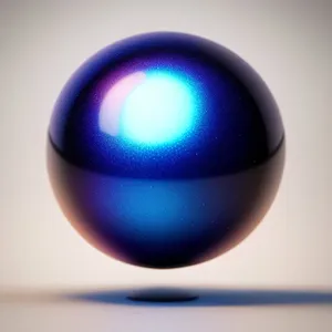 Shiny Glass Circle Web Button with Reflection