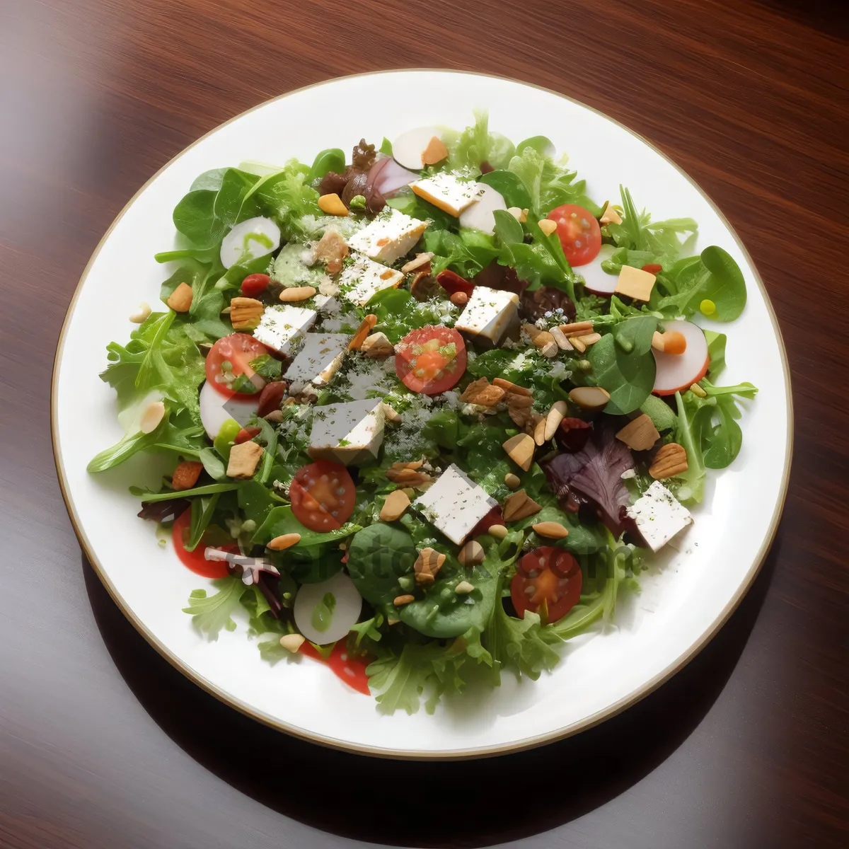 Picture of Fresh Gourmet Salad with Spicy Chickpea Nourishment