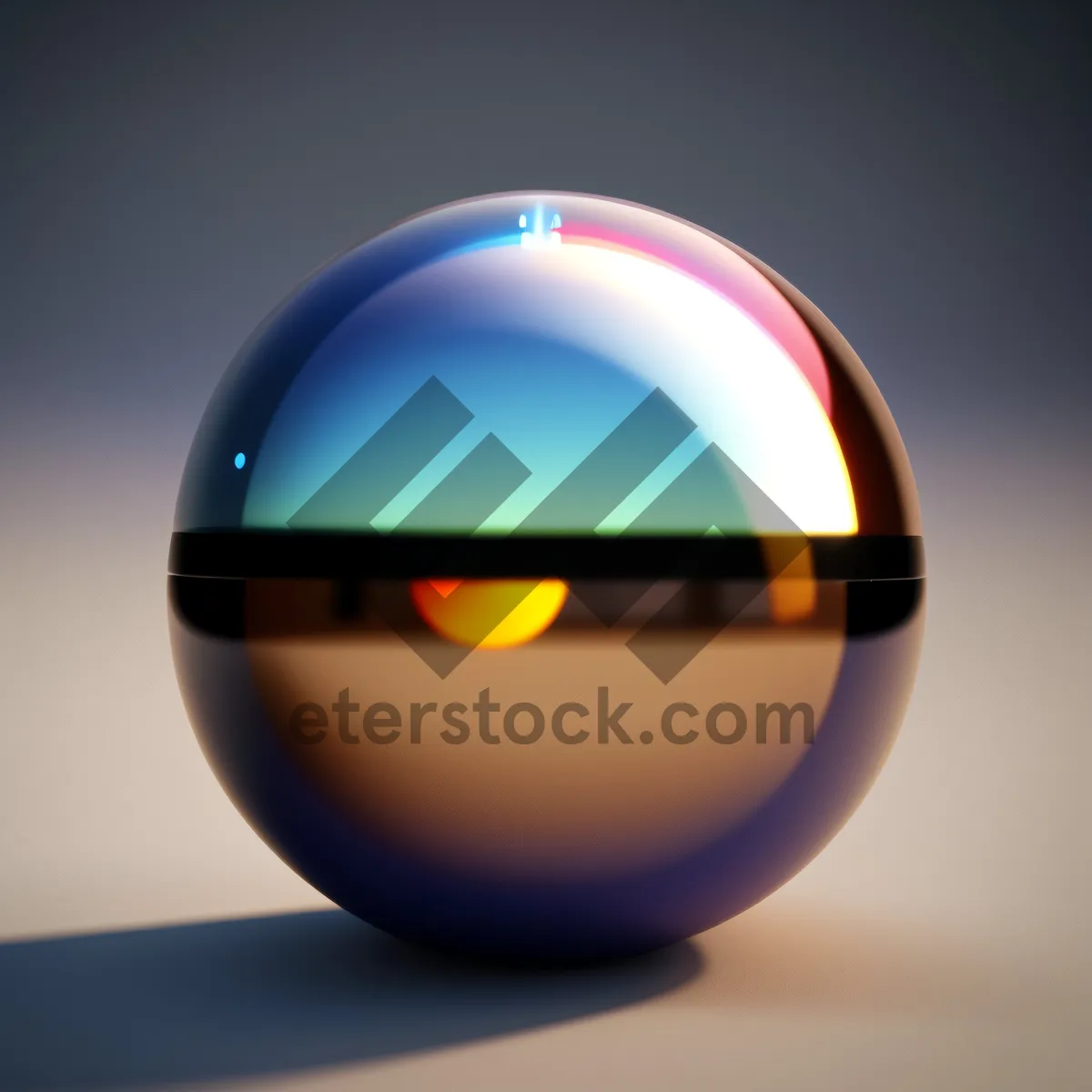 Picture of Shiny Glass Circle Button Set with Reflection