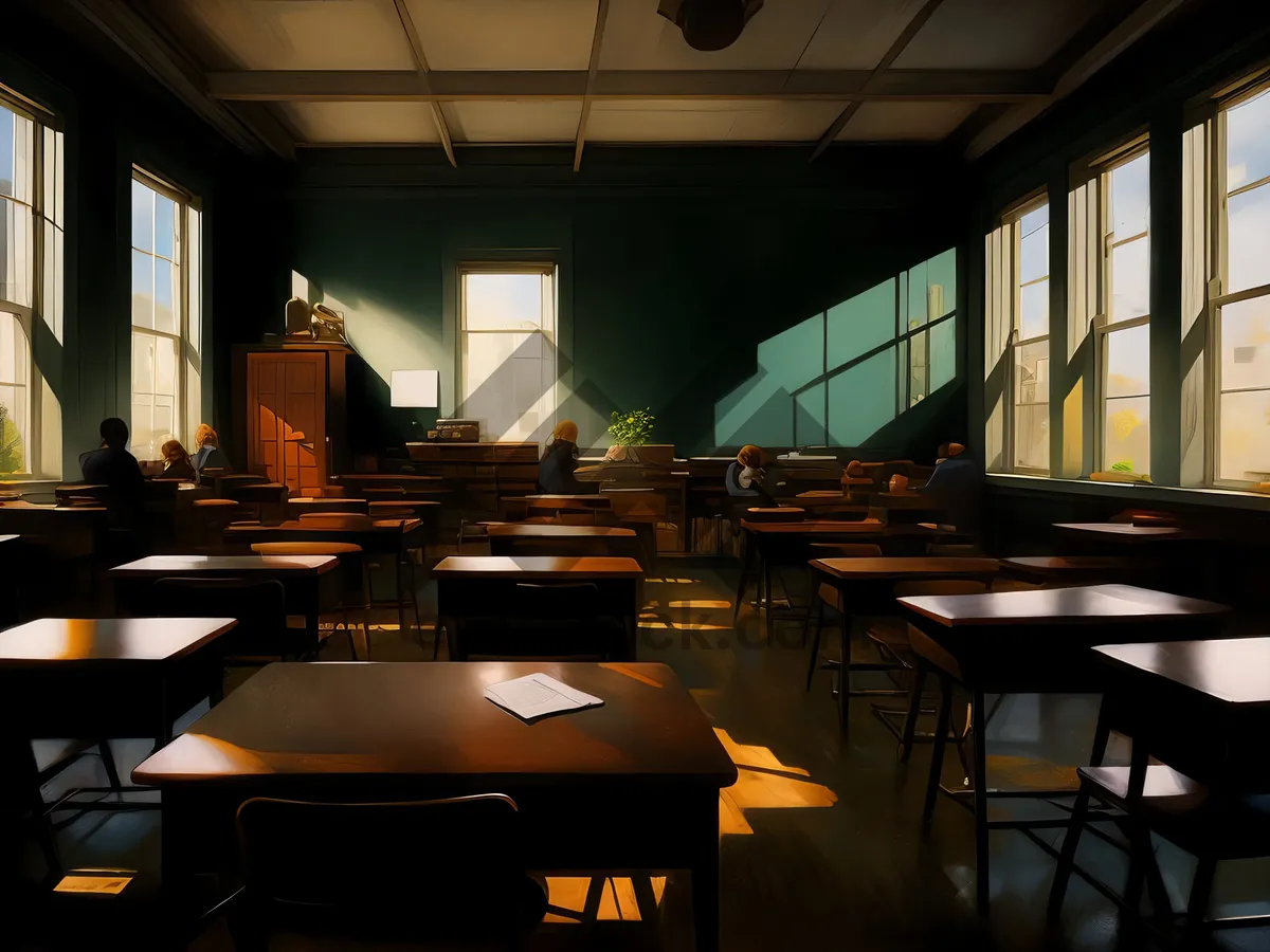 Picture of Modern interior design of a stylish restaurant.