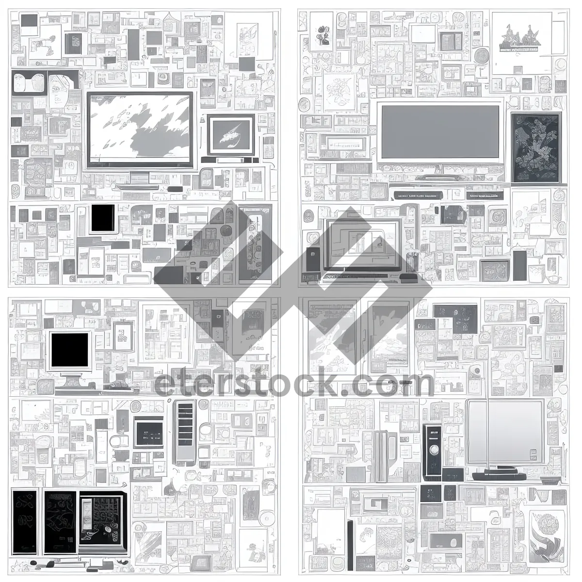 Picture of Artistic Newspaper Creation: Graphic Puzzle Decor