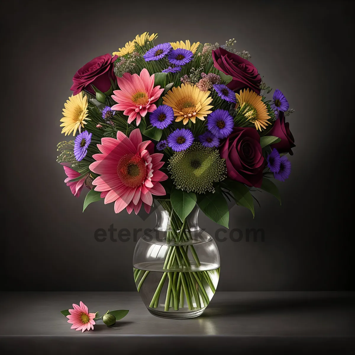 Picture of Colorful Spring Bouquet in Vase