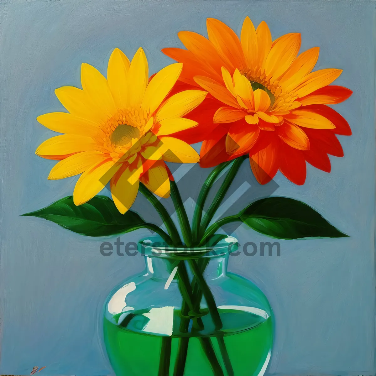 Picture of Vibrant Sunflower Blossom in Floral Bouquet