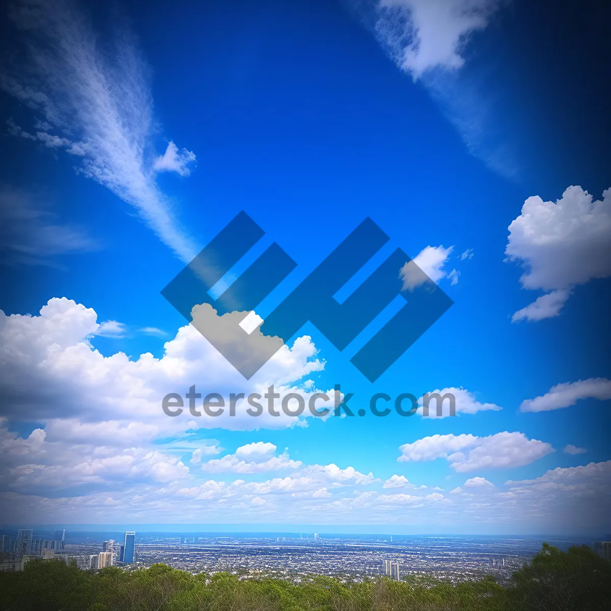 Picture of Sunny Sky with Bright Cloudscape