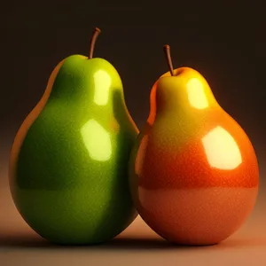 Ripe Pear with Candle: Healthy and Fresh Vegan Fruit