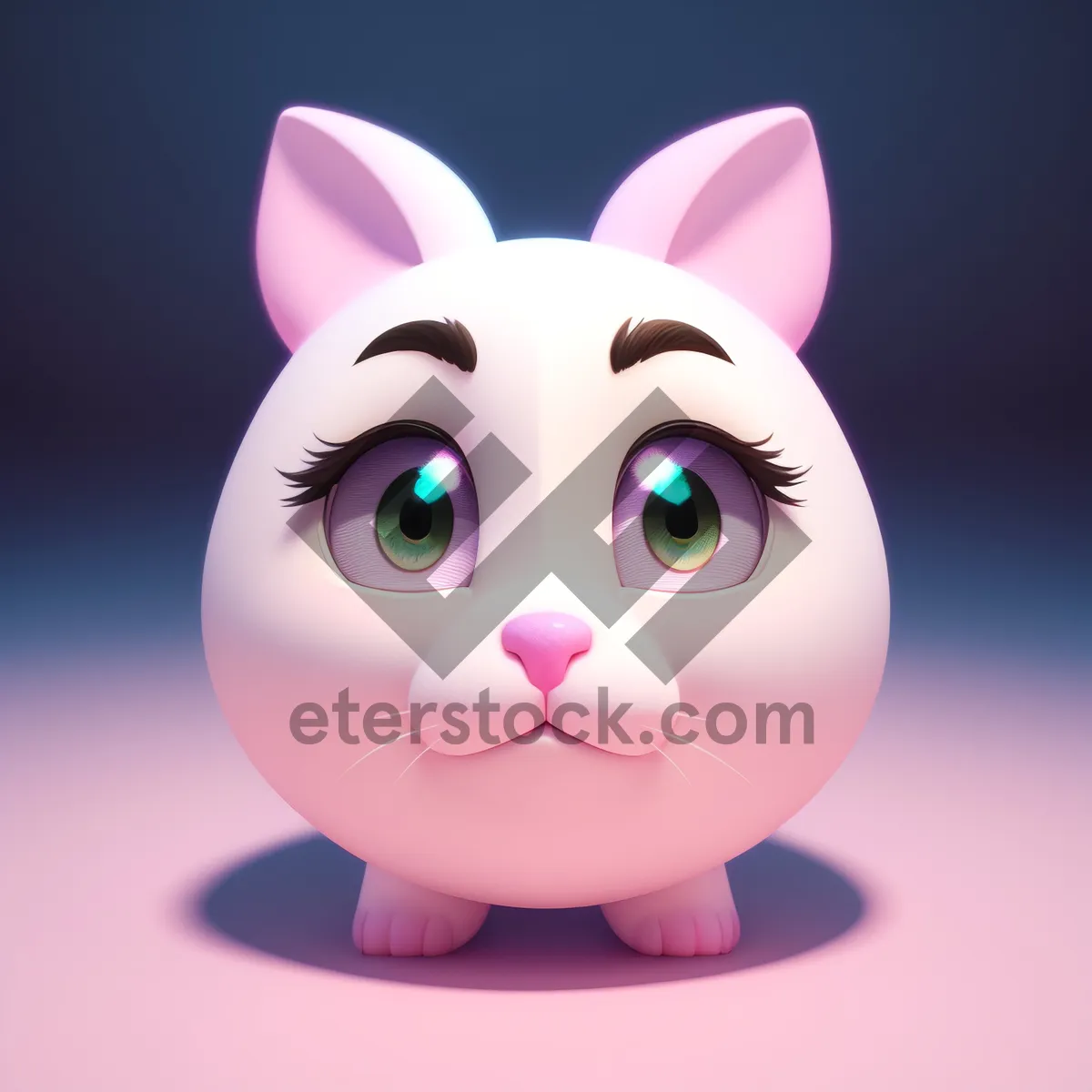 Picture of Cute Cartoon Piggy Bank Saving Money