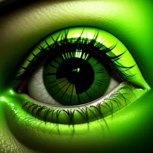 Futuristic Digital Eyebrow Design with Colored Light