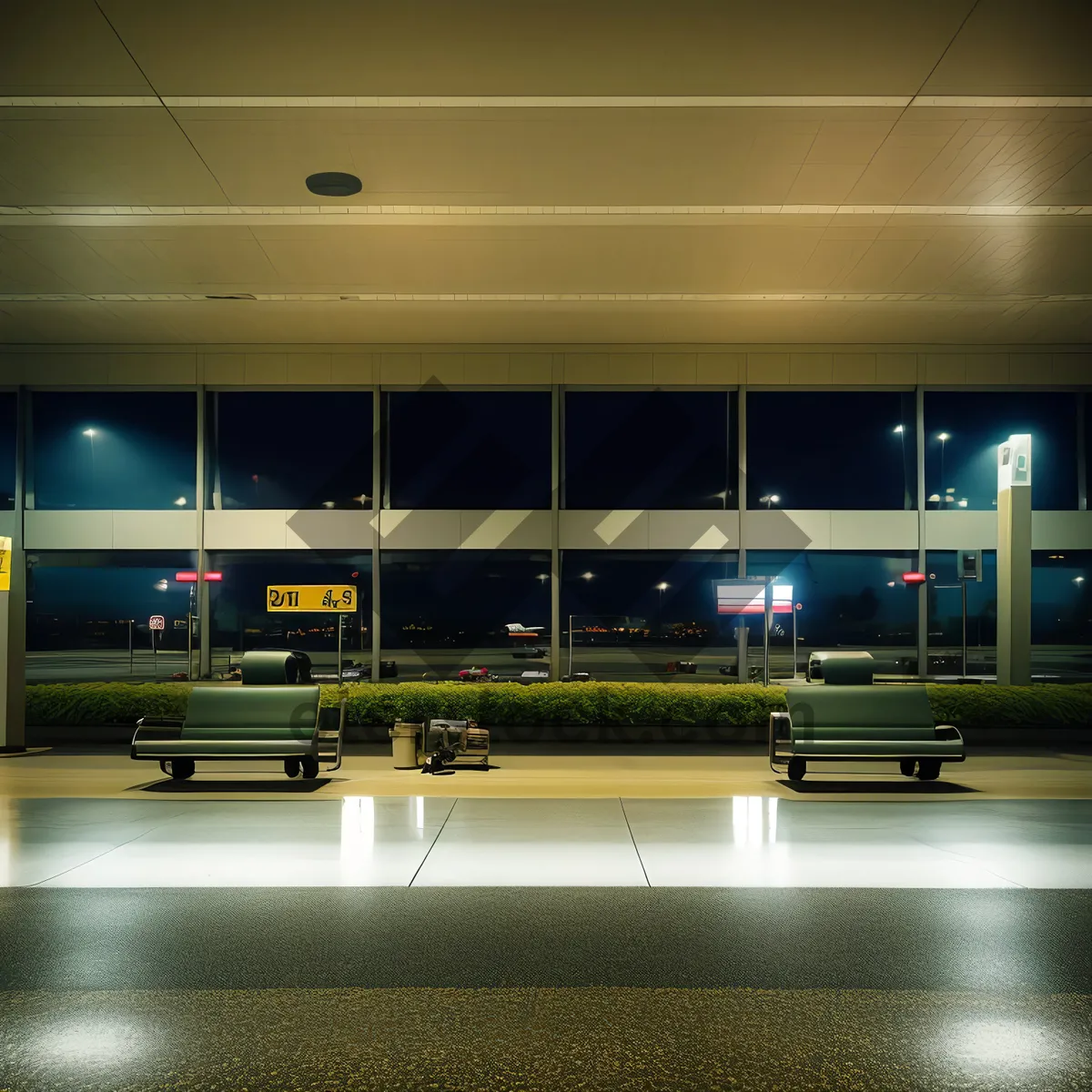 Picture of City Street at Night with Traffic Motion