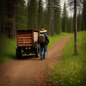 Vintage Farm Truck on Country Road