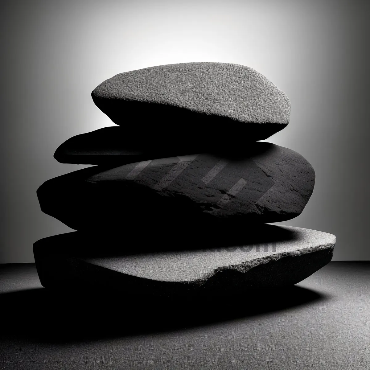 Picture of Tranquil spa stones in peaceful balance stack