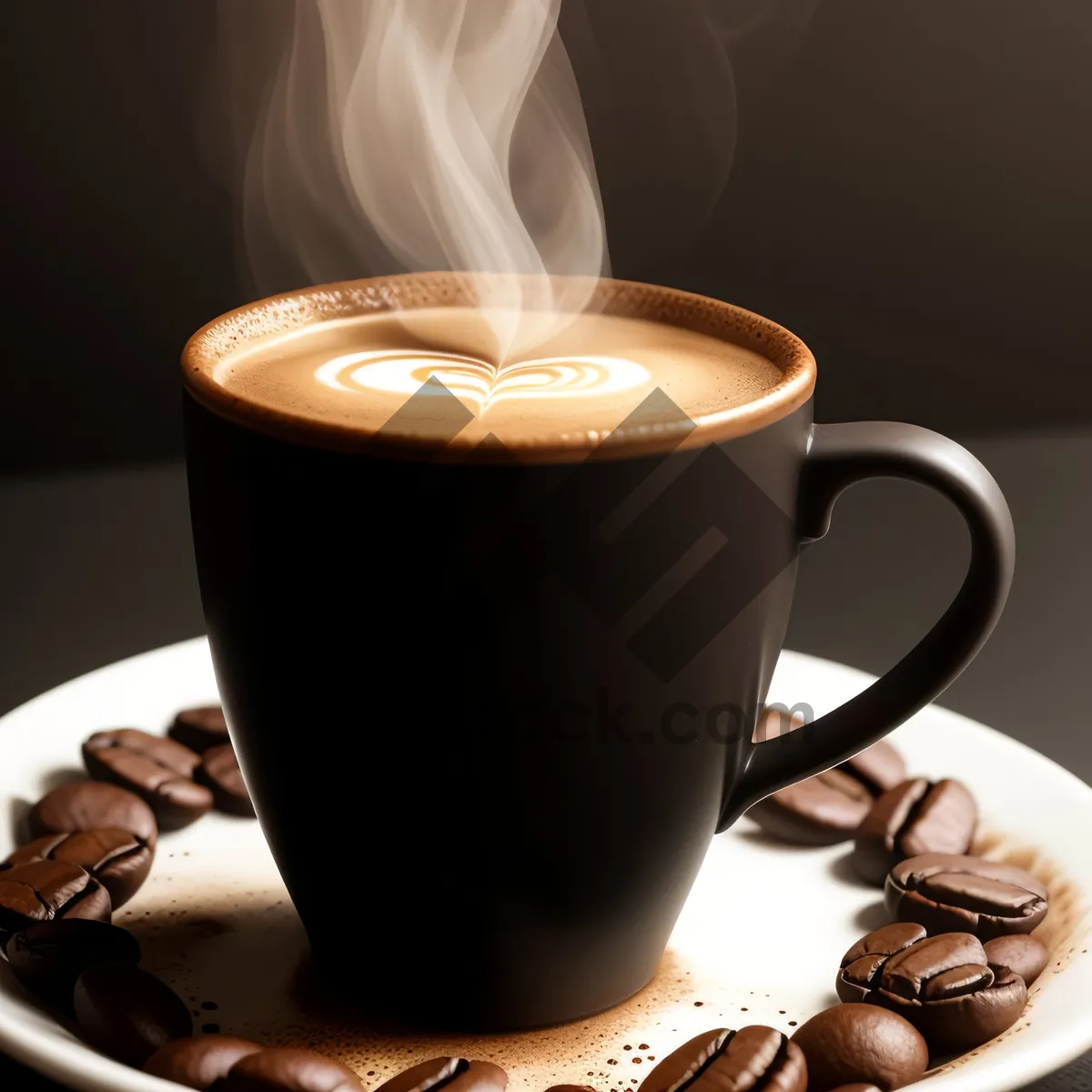 Picture of Hot Cup of Rich Espresso: Aromatic Morning Beverage