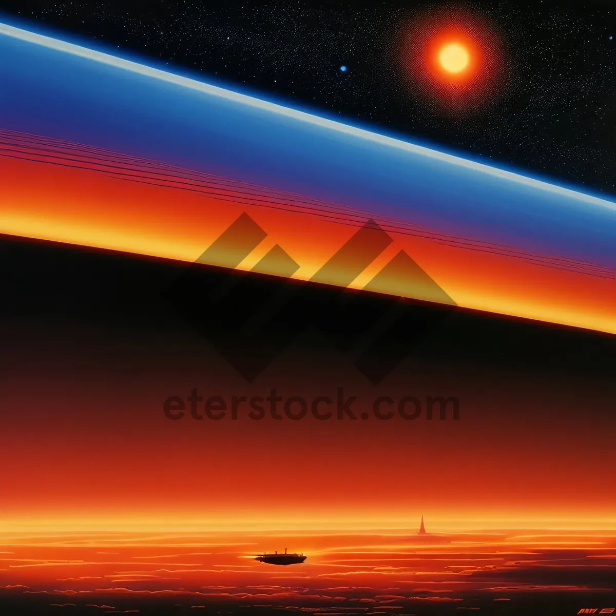 Picture of Futuristic Wing Design: Sunset Sky Wallpaper