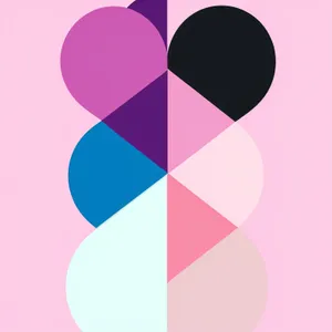 Colorful Graphic Design Element: Modern Pink Pattern