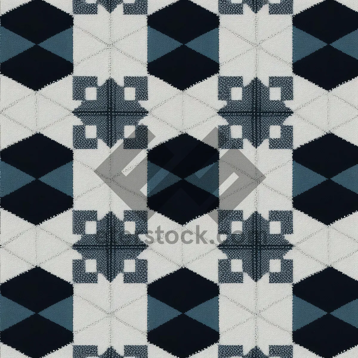 Picture of Colorful geometric mosaic wallpaper design with retro vibes.