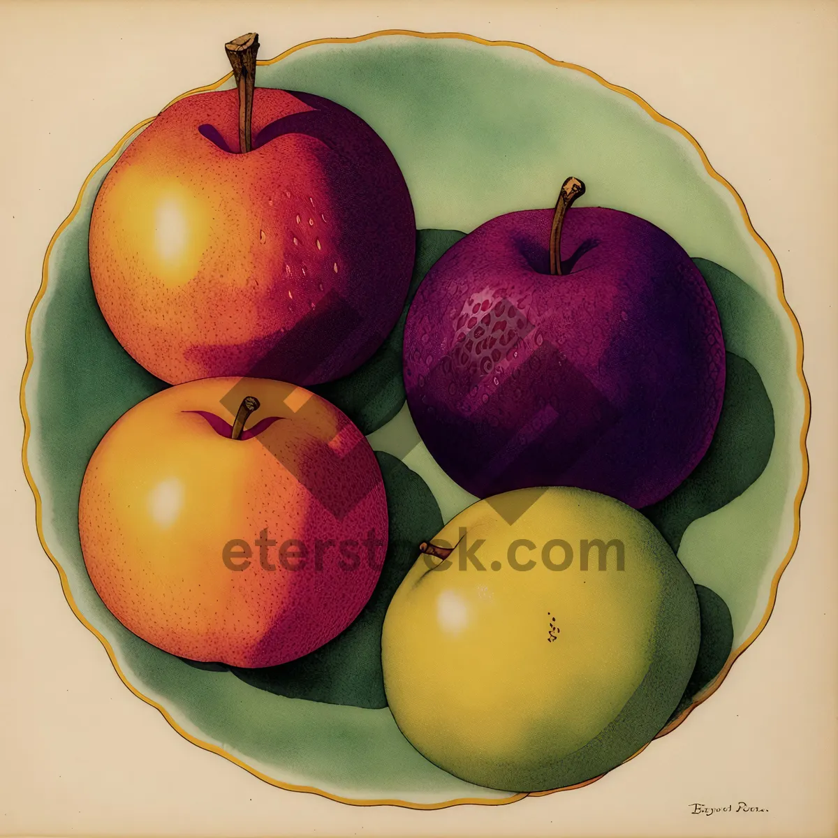 Picture of Fresh and Juicy Golden Delicious Apples - Healthy and Delicious Snack