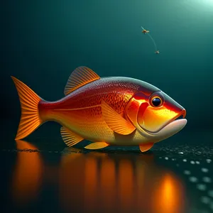 Golden Fish Swimming in Aquarium