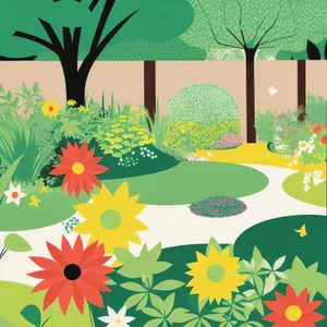 Floral Graphic Design: Retro Flower Pattern Wallpaper