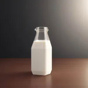 Transparent Milk Bottle with Health Drink Label